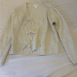 Cat & Jack Kids Cream Cardigan with Bow Accents